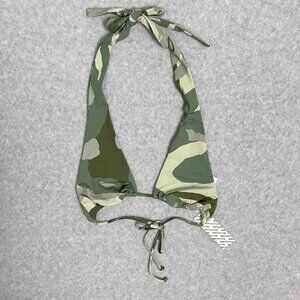 Out From Under NWT Urban Outfitters Camo Halter Bikini Swim Top Womens Size L